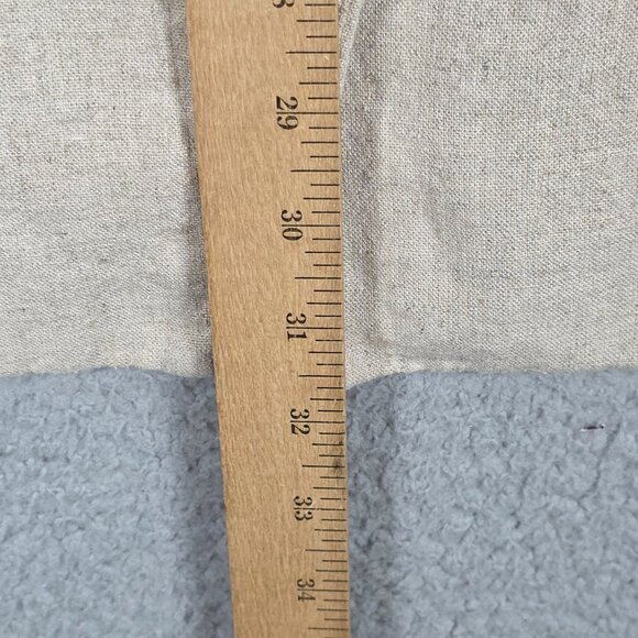 Zara Blazer Womens Size XL Beige Linen Blend Oversized Long Length Chic Office - Picture 7 of 12